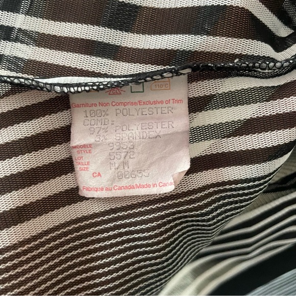 Reitmans Blouse Button Down Shirt Pin Striped Black White - Picture 7 of 7